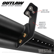 Load image into Gallery viewer, Westin 15-20 Ford F-150 SuperCab / 17-20 F-250/350 SuperCab Outlaw Nerf Step Bars - Textured Black