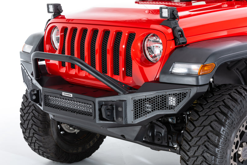 Go Rhino 07-20 Jeep Wrangler JL/JLU/JK/JKU/Gladiator JT Rockline Full Width Bumper w/ Overrider