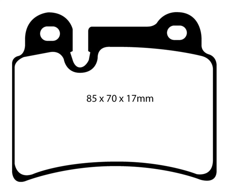 EBC 06-09 Volkswagen Touareg 3.6 (2 pin holes at top of backplate) Yellowstuff Rear Brake Pads