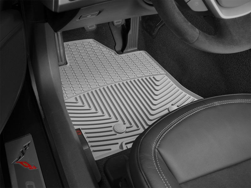 WeatherTech 2014+ Chevrolet Corvette Front Rubber Mats - Grey