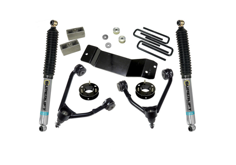 Superlift 14-18 Chevy Silv 1500 4WD 3.5in Lift Kit w/Alum/Steel Control Arms & Bilstein Rear Shocks