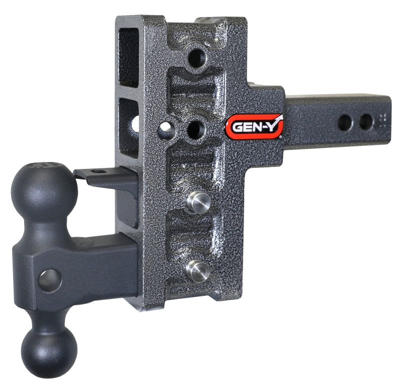 Gen-Y Mega Duty 2in Shank 5in Offset Drop 1.5K TW 10K Hitch w/GH-031 Dual-Ball/GH-032 Pintle Lock