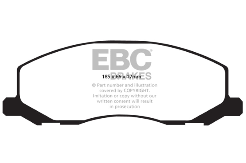 EBC 10-11 Saab 9-5 2.0 Turbo (13.3 inch front rotor) Greenstuff Front Brake Pads