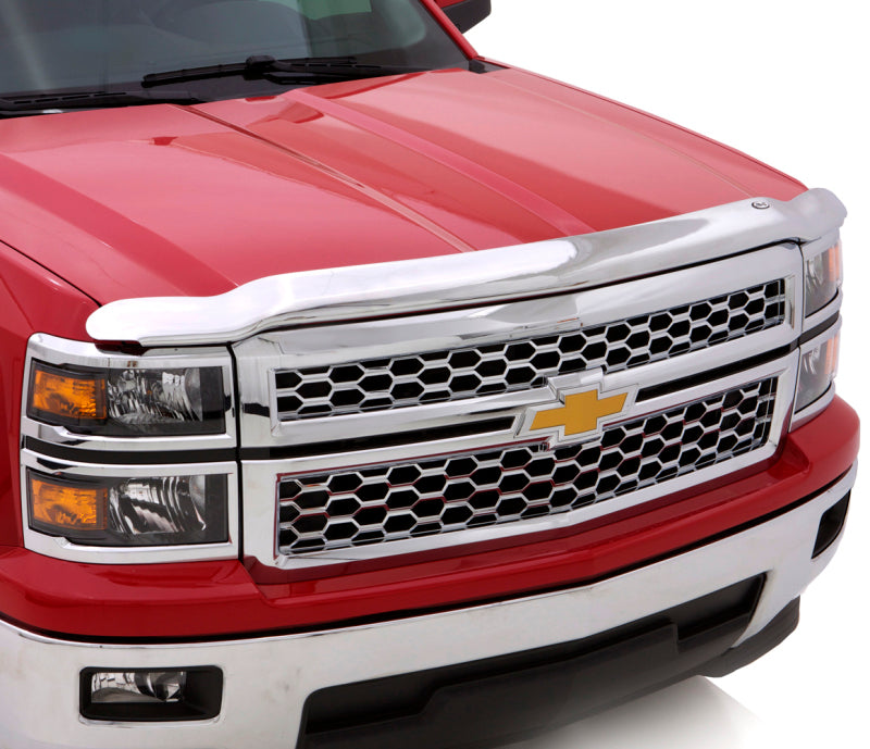 AVS 15-18 Chevy Silverado 2500 (Excl. Induction Hood) High Profile Hood Shield - Chrome