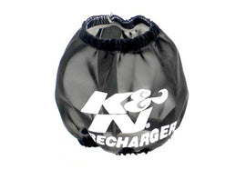 K&N Universal PreCharger Round Tapered Air Filter Wrap Black 3in Base ID x 2in Top ID x 3in H