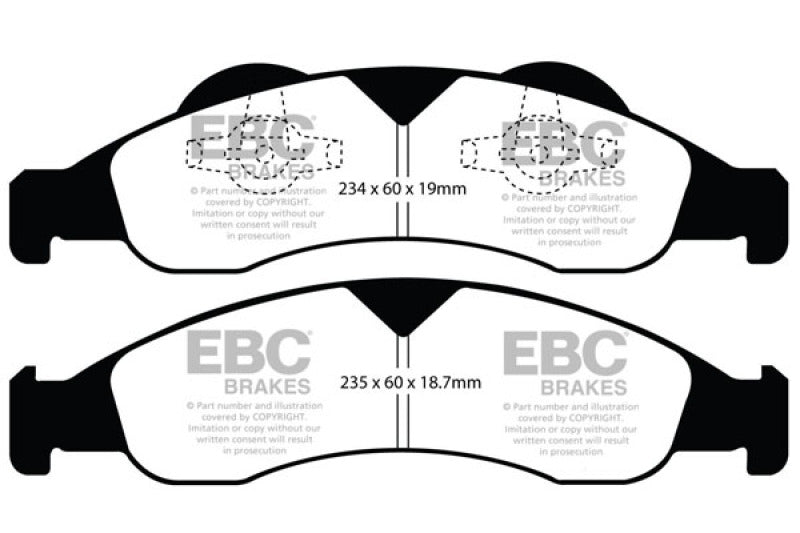 EBC 07-09 Ford Expedition 5.4 2WD Yellowstuff Front Brake Pads