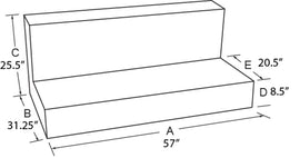 Tradesman Aluminum Twin L-Shape Liquid Storage Tank (96 Gallon Capacity) - Black