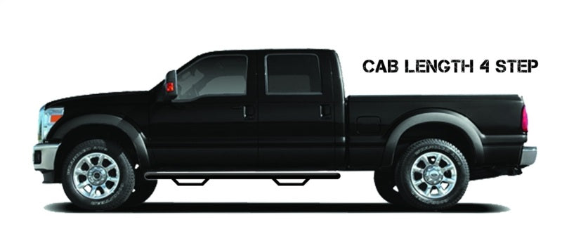 N-Fab Nerf Step 01-06 Chevy-GMC 1500/2500/3500 Crew Cab - Gloss Black - Cab Length - 3in