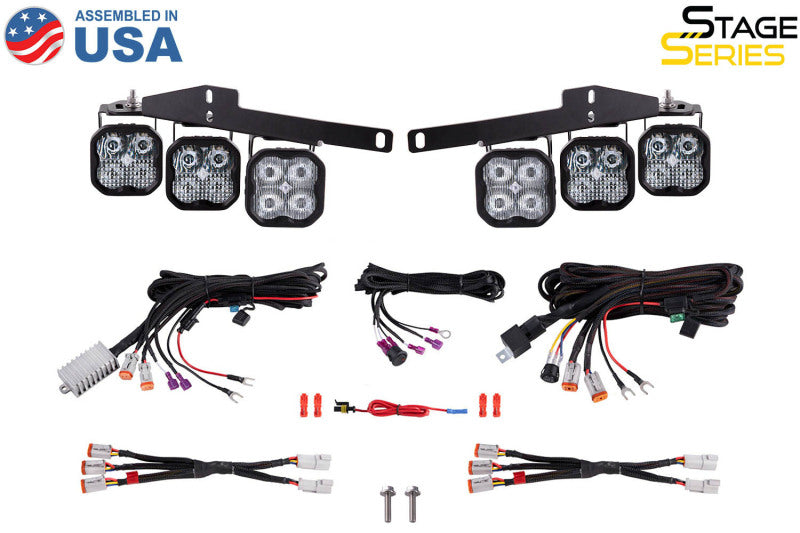 Diode Dynamics 17-20 Ford Raptor SS3 LED Fog Light Kit - White Max