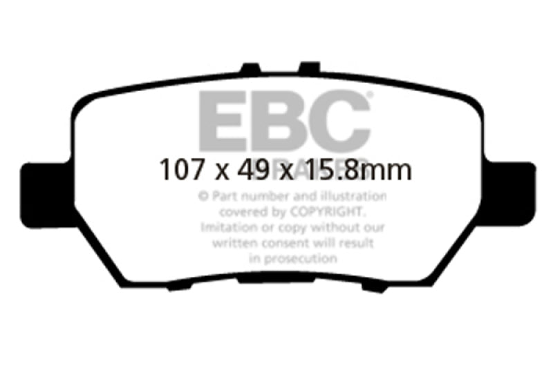 EBC 05-08 Acura RL 3.5 Yellowstuff Rear Brake Pads