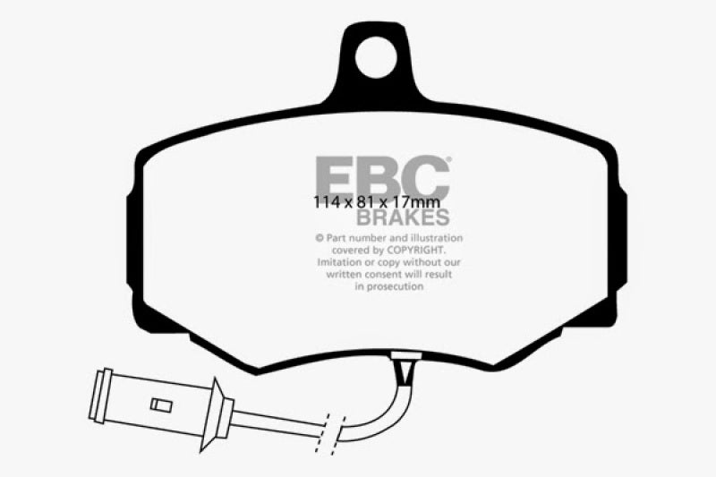 EBC 86-87 Jaguar XJ6 3.6 Yellowstuff Front Brake Pads