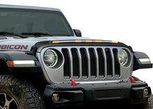 Load image into Gallery viewer, AVS 2018-2019 Jeep Wrangler (JL) Aeroskin Low Profile Hood Shield w/ Lights - Black