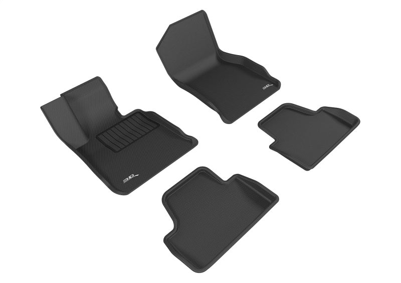 3D MAXpider 14-20 BMW 4 Series Convertible (F33) RWD Kagu 1st & 2nd Row Floormat - Black