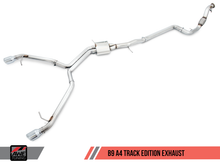 Load image into Gallery viewer, AWE Tuning Audi B9 A4 Track Edition Exhaust Dual Outlet - Chrome Silver Tips (Includes DP)