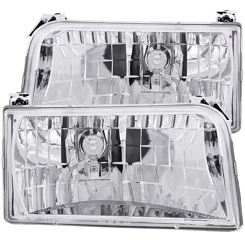 ANZO 1992-1996 Ford F-150 Crystal Headlights Chrome