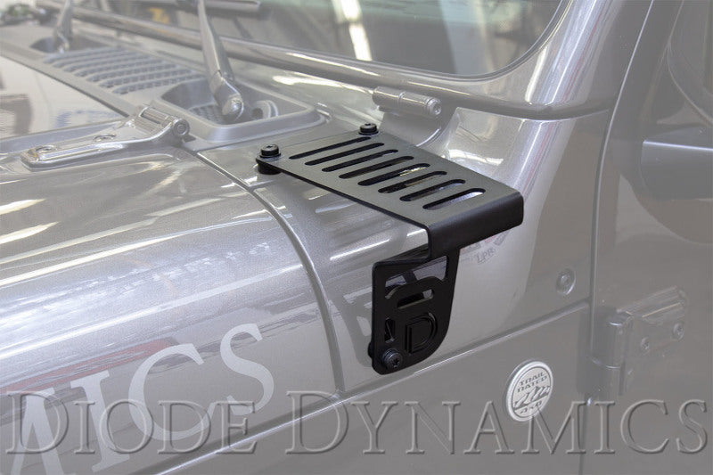 Diode Dynamics 18-21 Jeep JL Wrangler/Gladiator SS3 Cowl LED Bracket Kit - White Sport