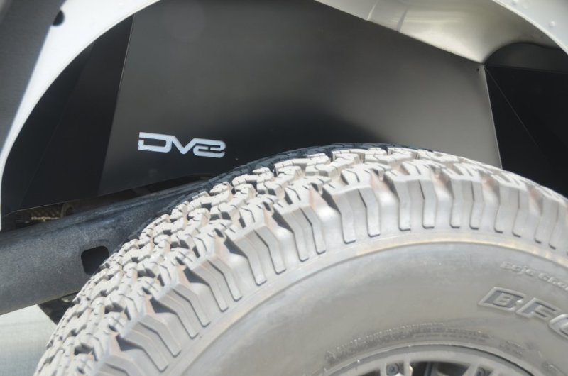 DV8 Offroad 07-18 Jeep Wrangler JK Rear Aluminum Inner Fender - Black